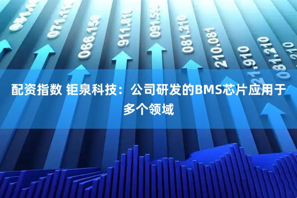 配资指数 钜泉科技：公司研发的BMS芯片应用于多个领域