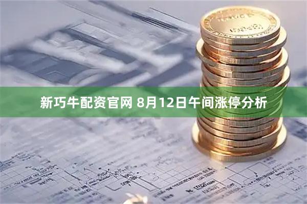 新巧牛配资官网 8月12日午间涨停分析